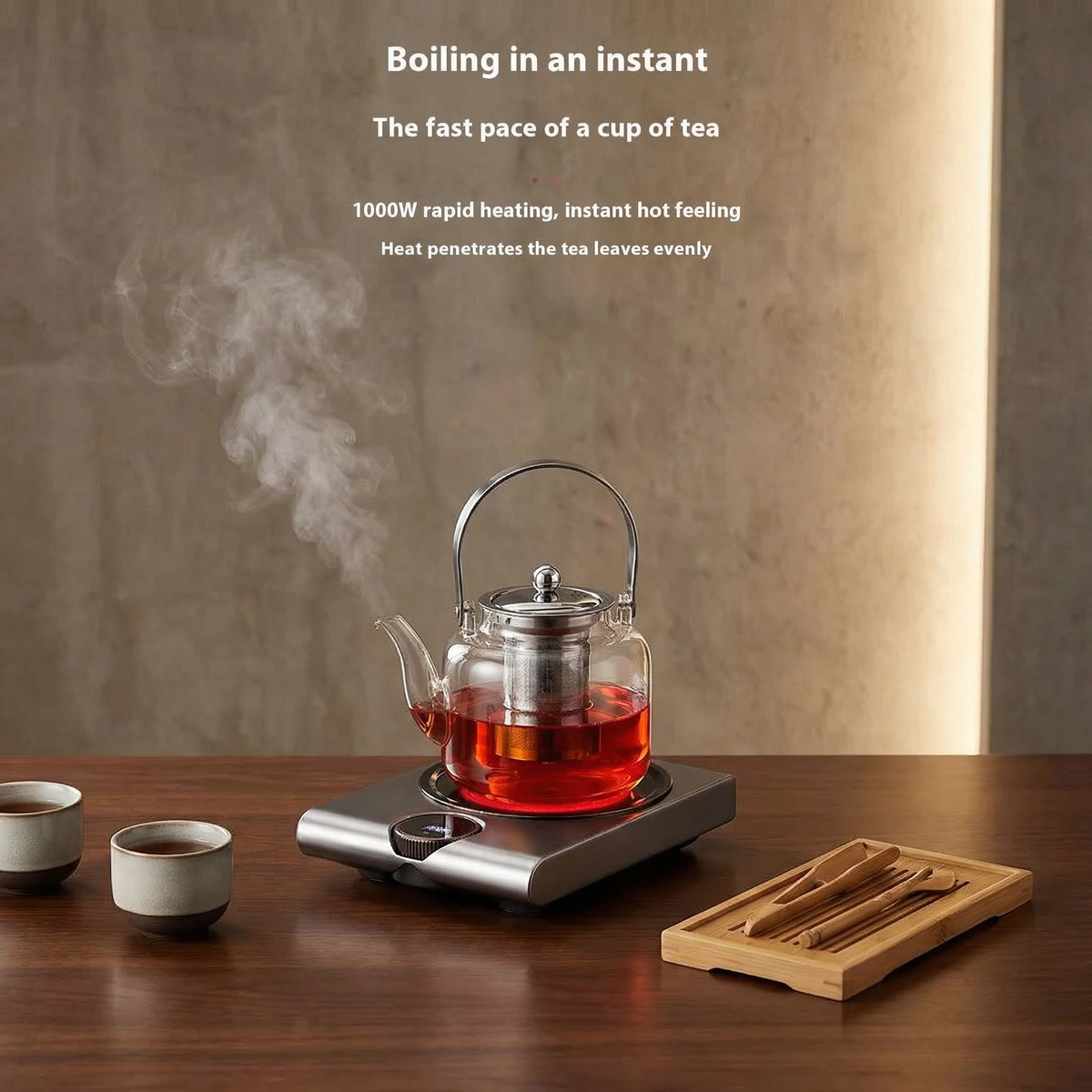 Electric Ceramic Hot Plate with Rapid Heating & Touch Controls