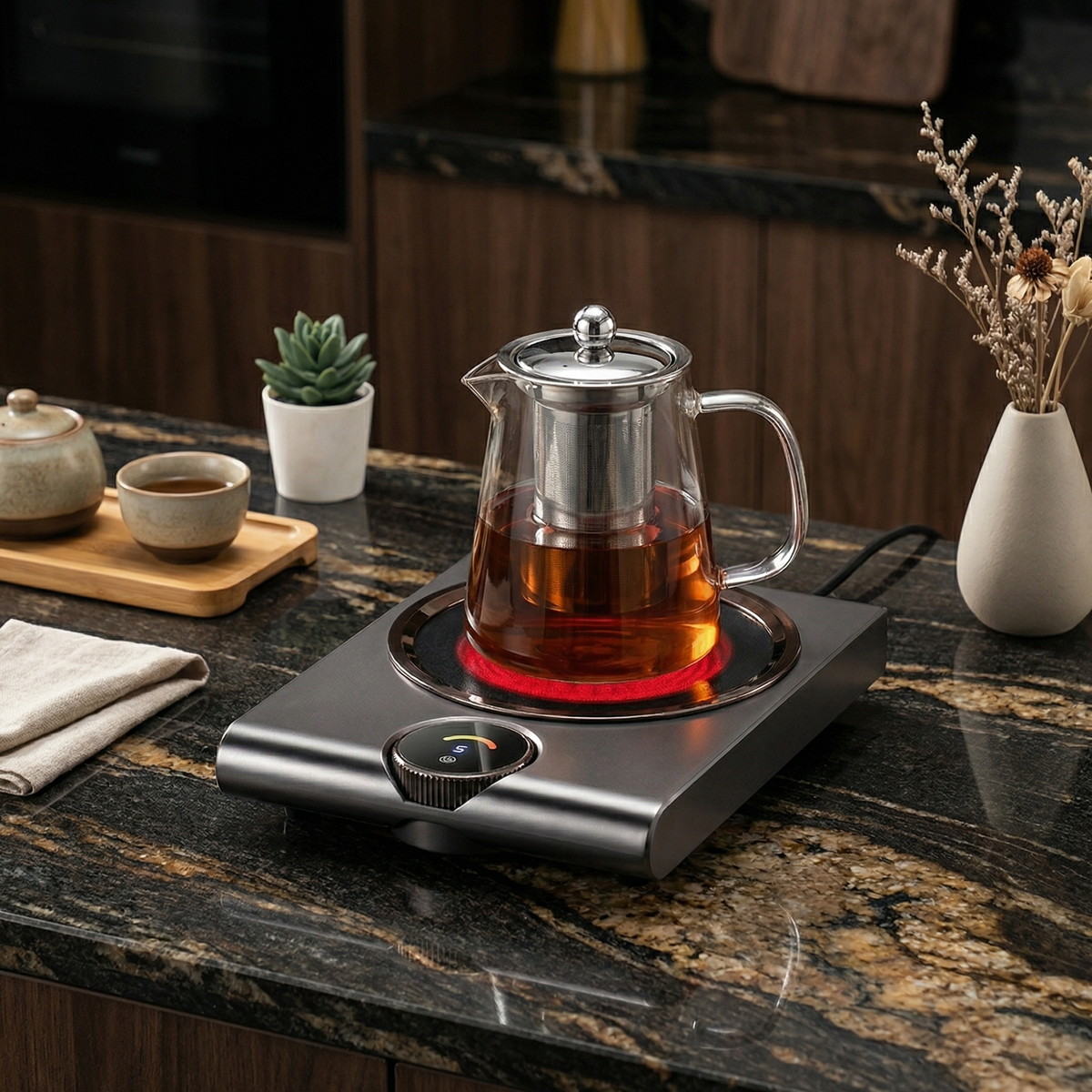 Electric Ceramic Hot Plate with Rapid Heating & Touch Controls