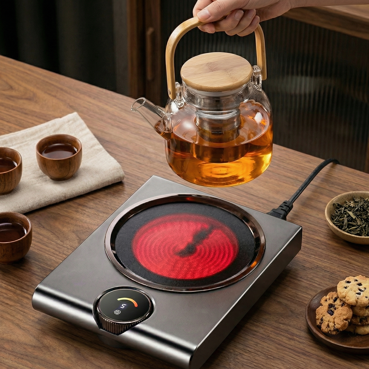 Electric Ceramic Hot Plate with Rapid Heating & Touch Controls