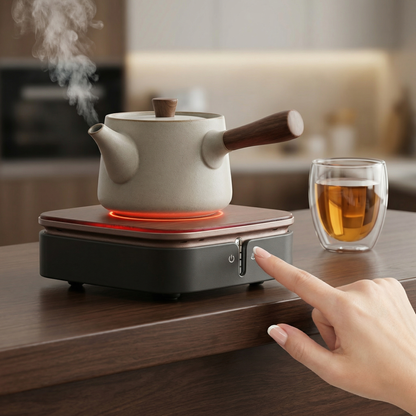Electric Hot Plate for Cooking with Fast Heating & Touch Controls | Compact Design for Effortless Brewing