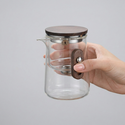 Travel Glass Tea Set with Advanced Filtration System | Compact Design for Freshly Brewed Tea On-the-Go