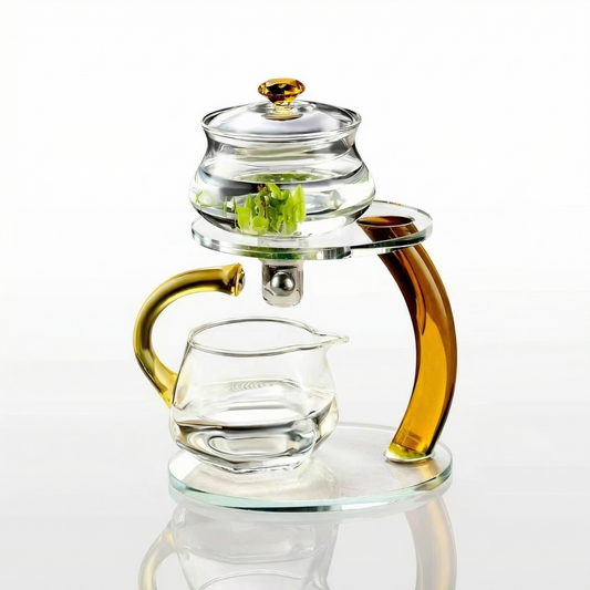Elegant Glass Teapot with Magnetic Infuser | Health-Boosting Design for Enhanced Tea Experience