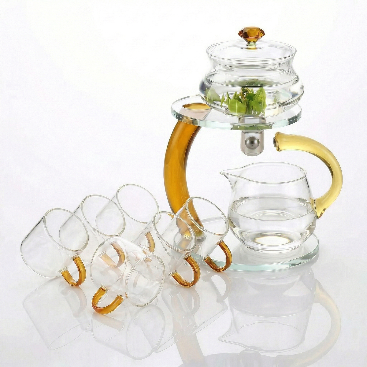 Elegant Glass Teapot with Magnetic Infuser | Health-Boosting Design for Enhanced Tea Experience