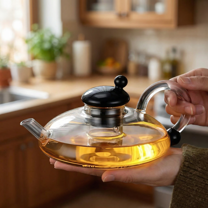 Elegant Filtration Teapot Set with Semi-Automatic System | 600ml Capacity for Pure Tea Enjoyment