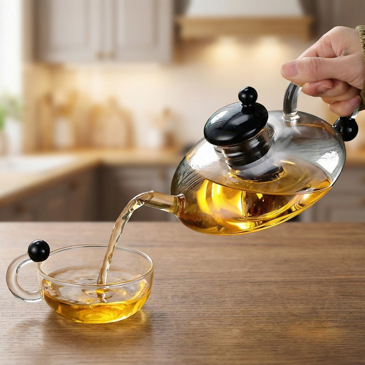 Elegant Filtration Teapot Set with Semi-Automatic System | 600ml Capacity for Pure Tea Enjoyment