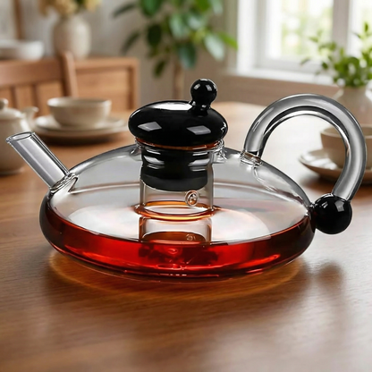 Elegant Filtration Teapot Set with Semi-Automatic System | 600ml Capacity for Pure Tea Enjoyment