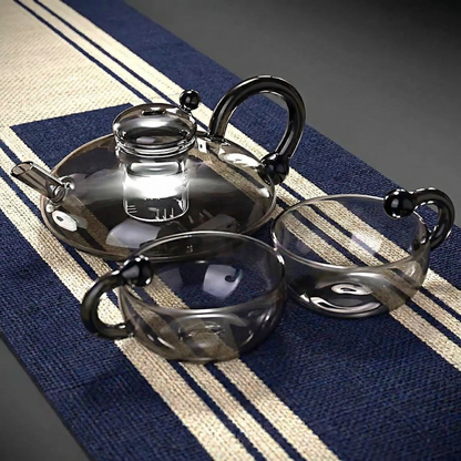 Elegant Filtration Teapot Set with Semi-Automatic System | 600ml Capacity for Pure Tea Enjoyment