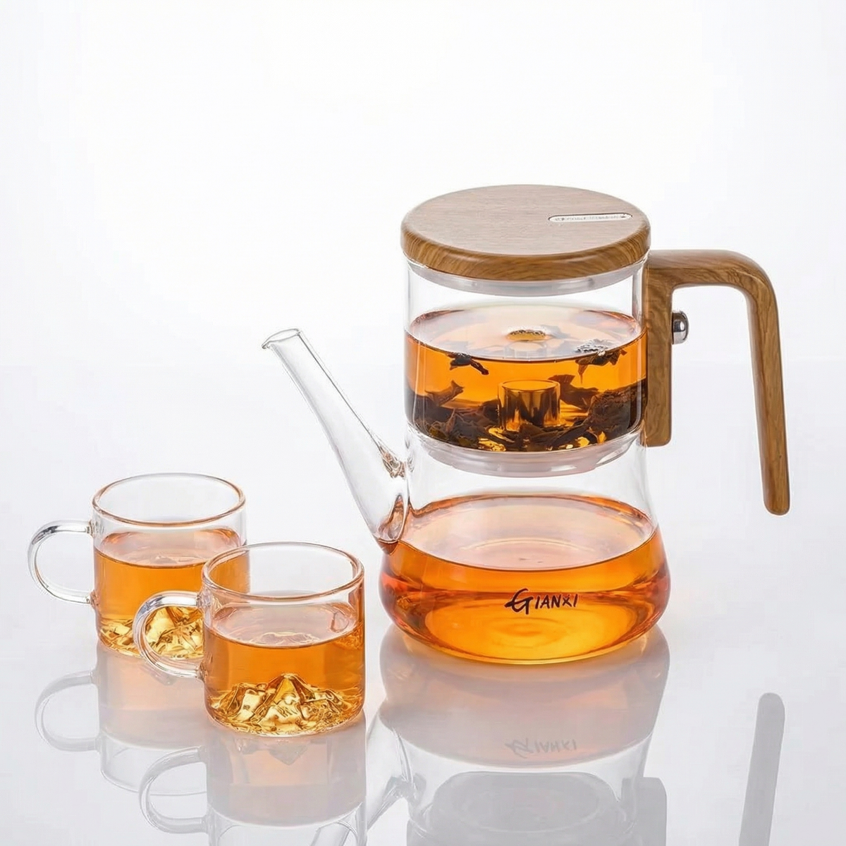 Borosilicate Glass Teapot with Infuser & Magnetic Filtration