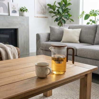Glass Teapot with Magnetic Tea Release System