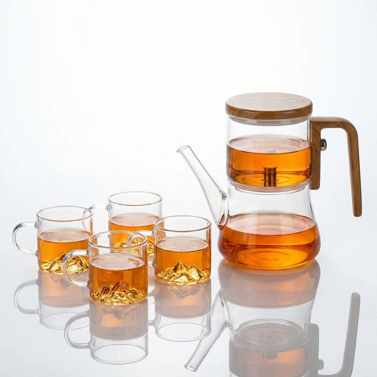 Borosilicate Glass Teapot with Infuser & Magnetic Filtration
