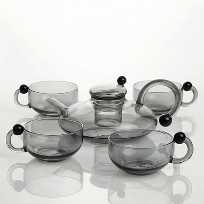 Elegant Filtration Teapot Set with Semi-Automatic System | 600ml Capacity for Pure Tea Enjoyment