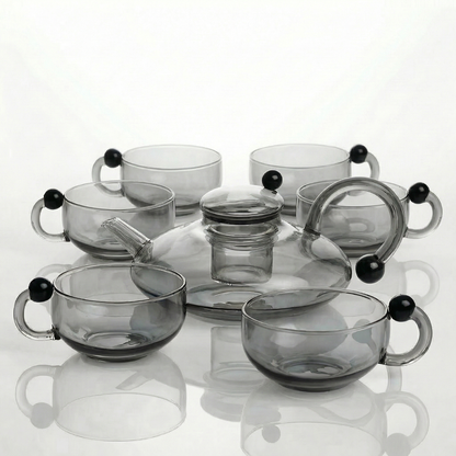 Elegant Filtration Teapot Set with Semi-Automatic System | 600ml Capacity for Pure Tea Enjoyment