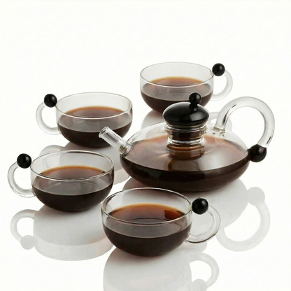 Elegant Filtration Teapot Set with Semi-Automatic System | 600ml Capacity for Pure Tea Enjoyment
