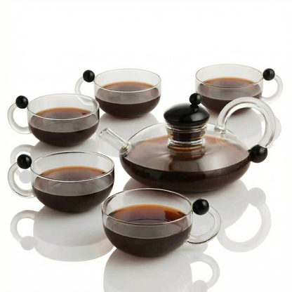 Elegant Filtration Teapot Set with Semi-Automatic System | 600ml Capacity for Pure Tea Enjoyment