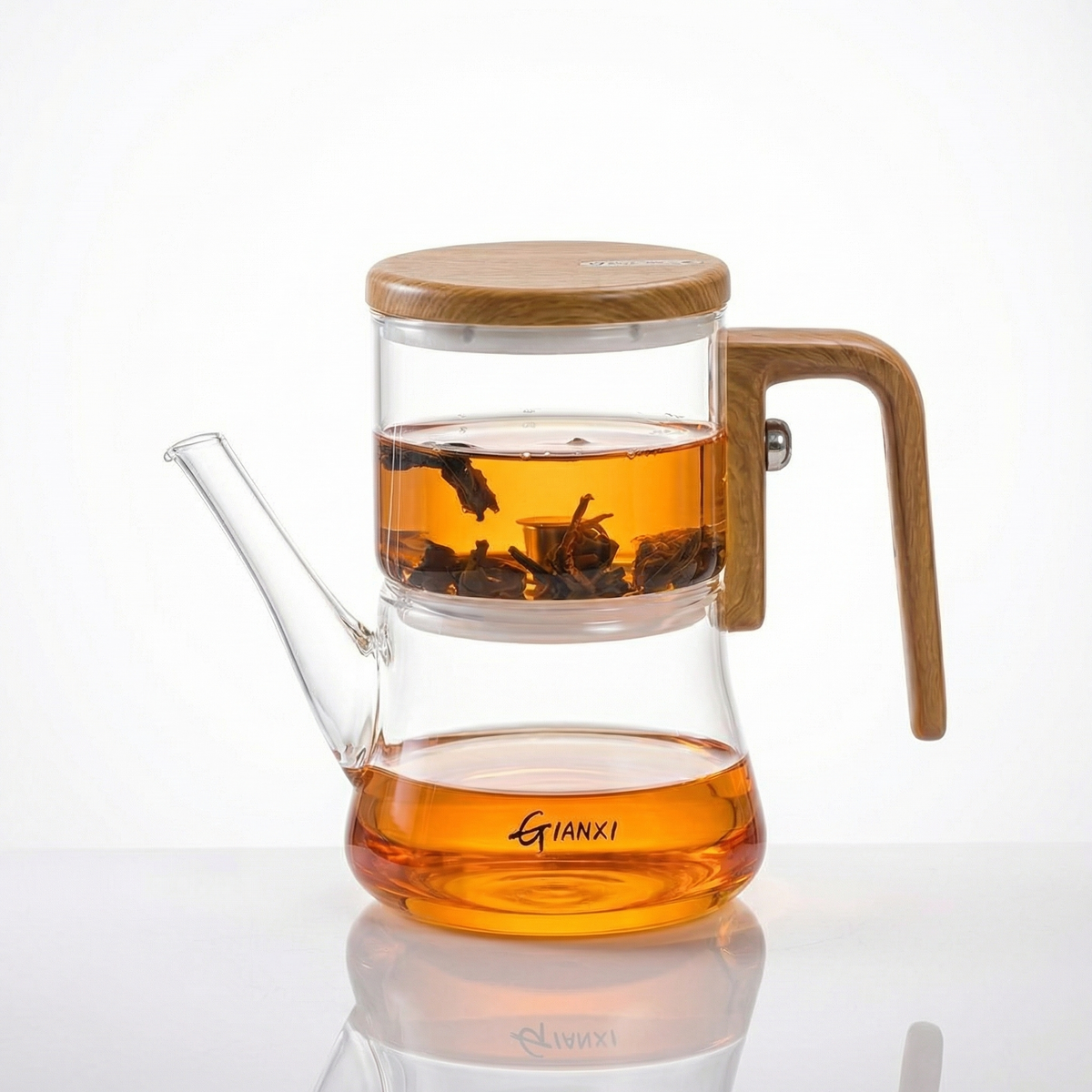 Borosilicate Glass Teapot with Infuser & Magnetic Filtration