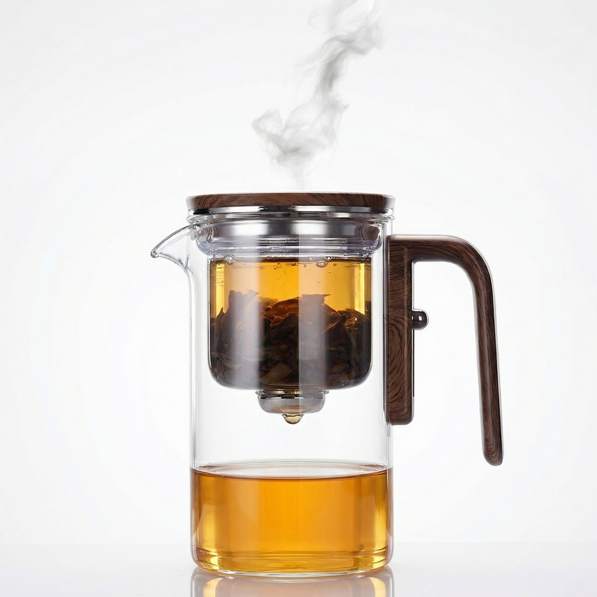 Glass Teapot with Magnetic Tea Release System