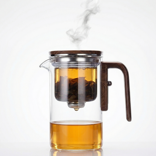 Glass Teapot with Magnetic Tea Release System
