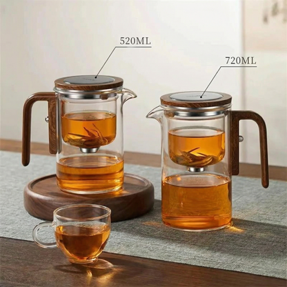 Glass Teapot with Magnetic Tea Release System