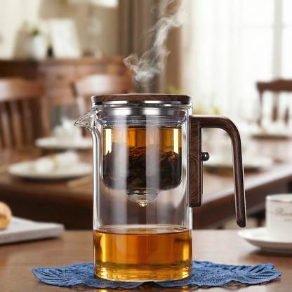 Glass Teapot with Magnetic Tea Release System