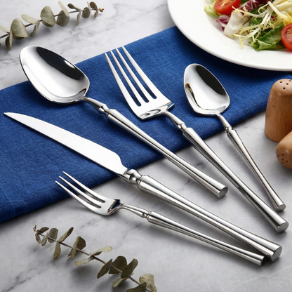 Elegant Cutlery Set | Stainless Steel with Glossy Finish | 30-Piece Dining Set for Timeless Meals