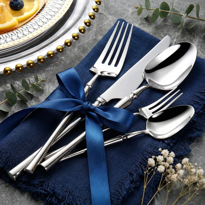 Elegant Cutlery Set | Stainless Steel with Glossy Finish | 30-Piece Dining Set for Timeless Meals
