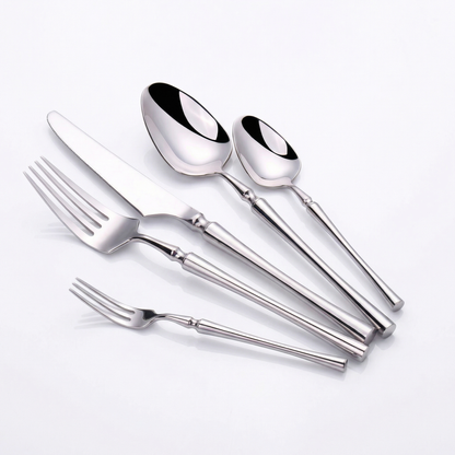 Elegant Cutlery Set | Stainless Steel with Glossy Finish | 30-Piece Dining Set for Timeless Meals