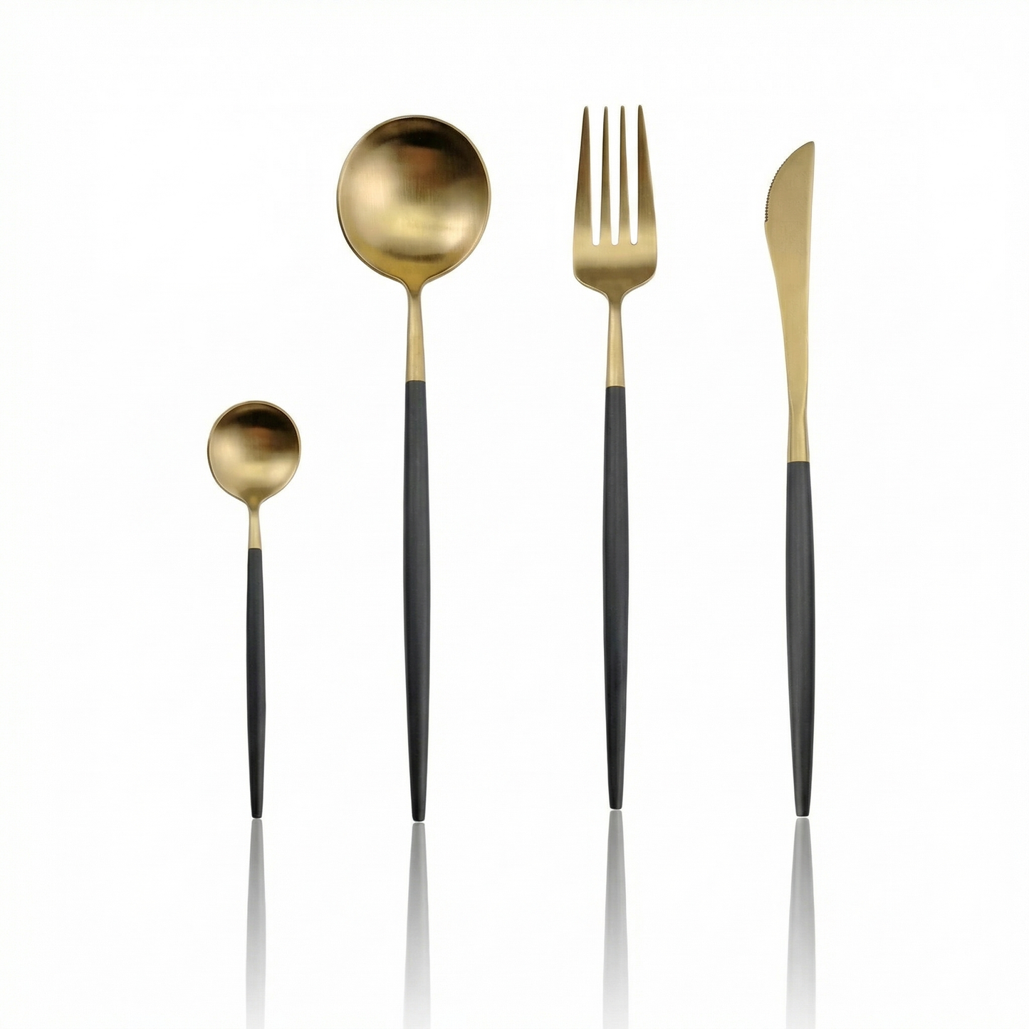 Elegant Cutlery Set | 24-Piece Stainless Steel with Gold & Silver Finish