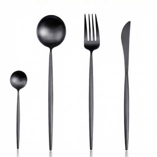 Elegant Cutlery Set | 24-Piece Stainless Steel with Gold & Silver Finish