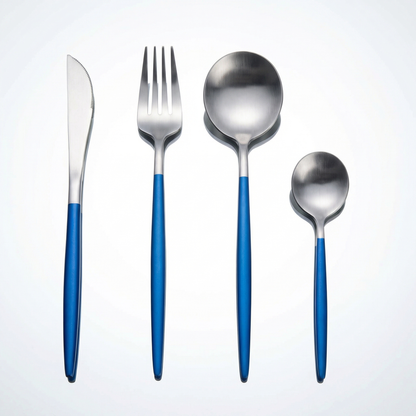 Elegant Cutlery Set | 24-Piece Stainless Steel with Gold & Silver Finish