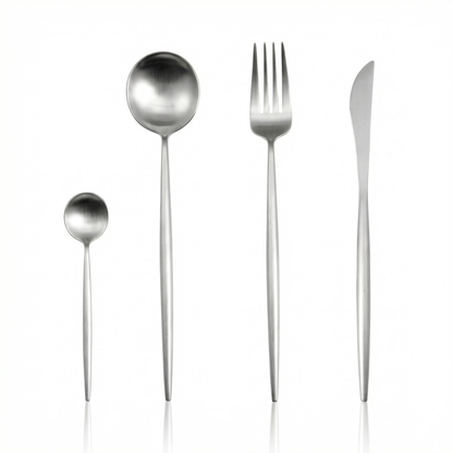 Elegant Cutlery Set | 24-Piece Stainless Steel with Gold & Silver Finish