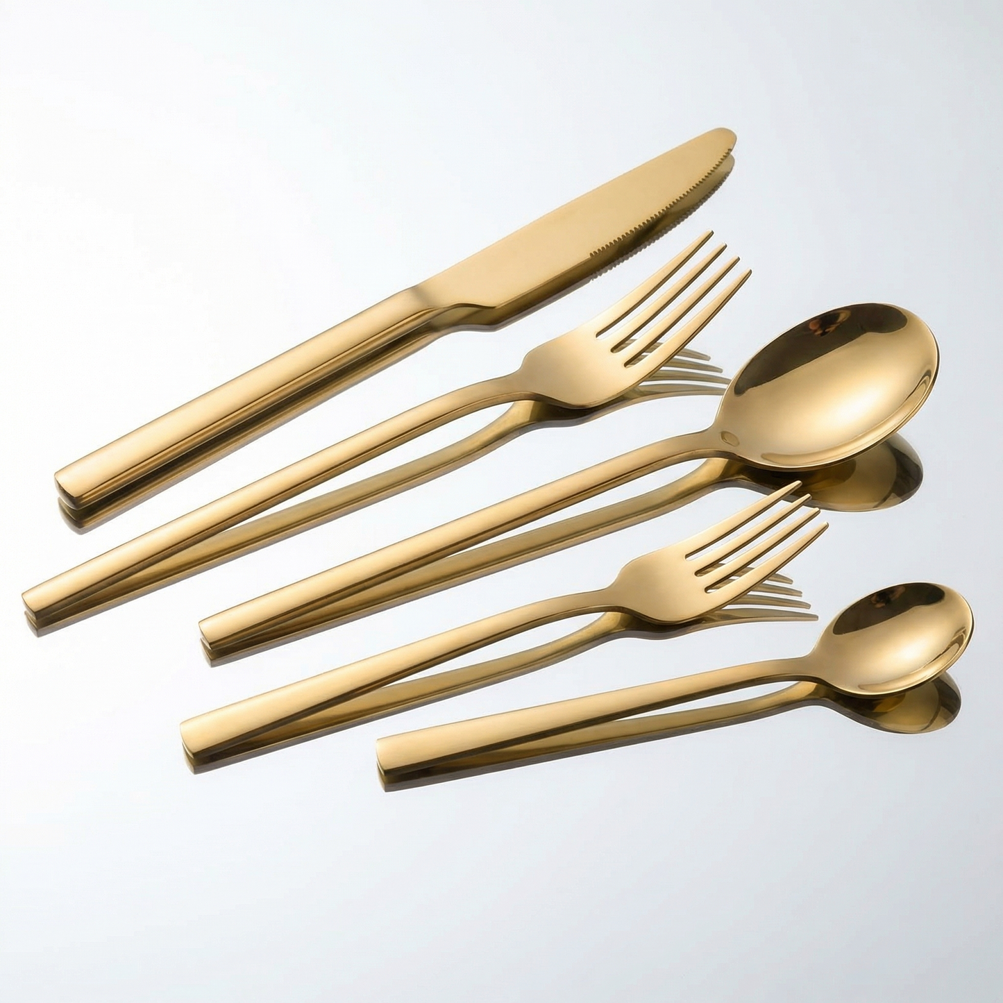 Elegant 30-Piece Cutlery Set with Ergonomic Design | Rust-Resistant Kitchen Utensils for Modern Dining