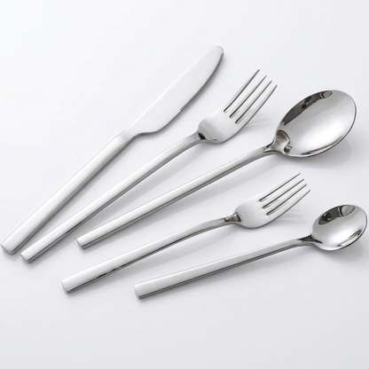 Elegant 30-Piece Cutlery Set with Ergonomic Design | Rust-Resistant Kitchen Utensils for Modern Dining