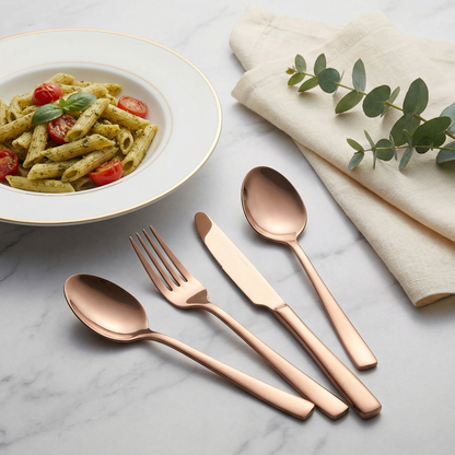 Elegant 30-Piece Cutlery Set with Ergonomic Design | Rust-Resistant Kitchen Utensils for Modern Dining