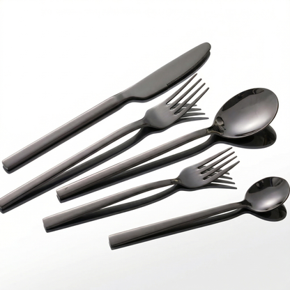 Elegant 30-Piece Cutlery Set with Ergonomic Design | Rust-Resistant Kitchen Utensils for Modern Dining