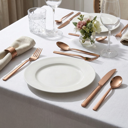 Elegant 30-Piece Cutlery Set with Ergonomic Design | Rust-Resistant Kitchen Utensils for Modern Dining