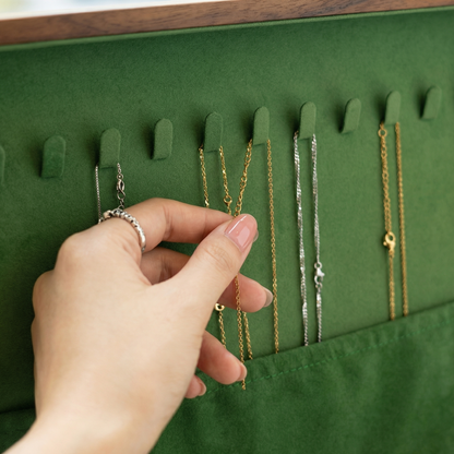 Elegant Jewelry Box for Women | Double-Layer Walnut Organizer with Velvet Lining