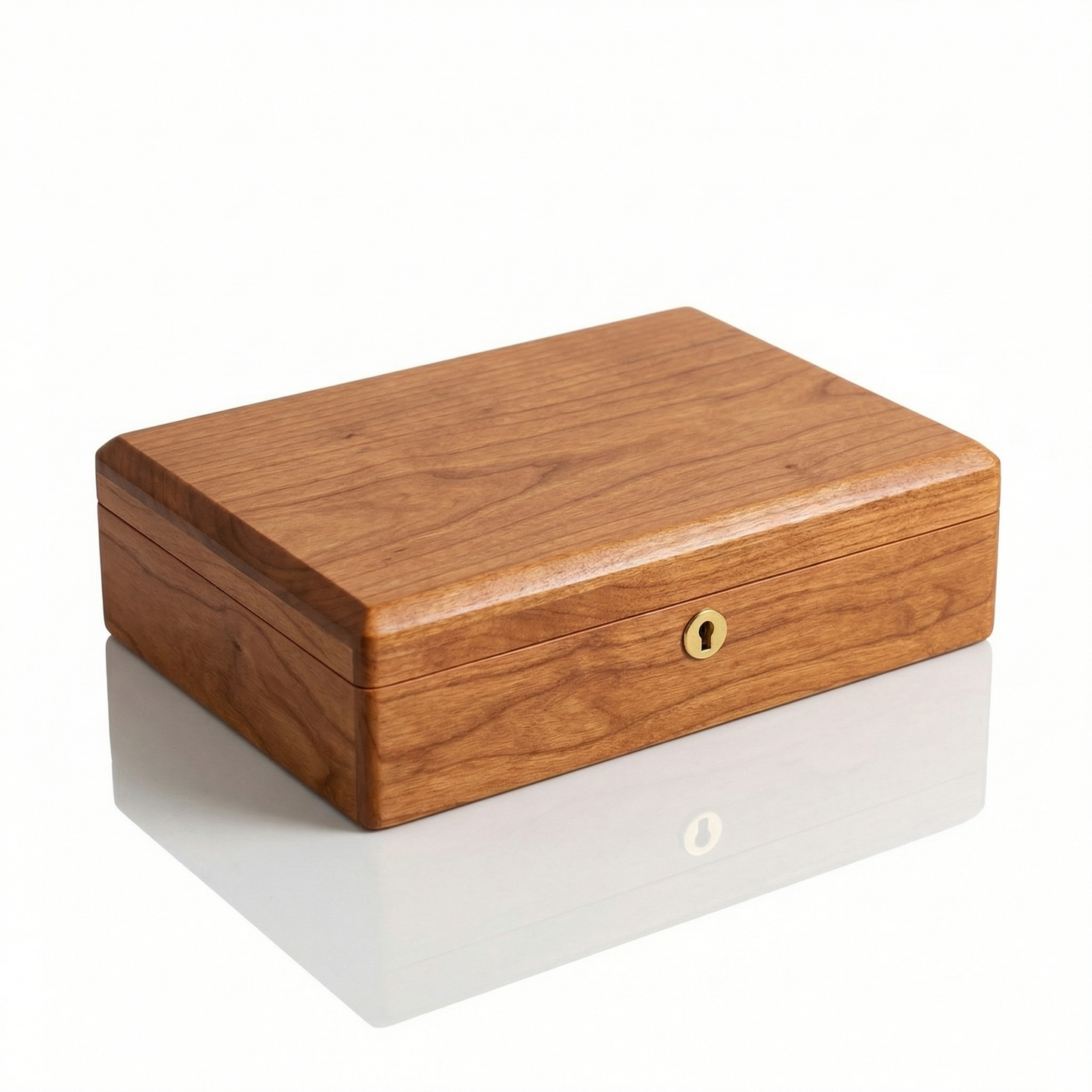 Elegant Walnut Jewelry Box for Women with Lock & Velvet Lining