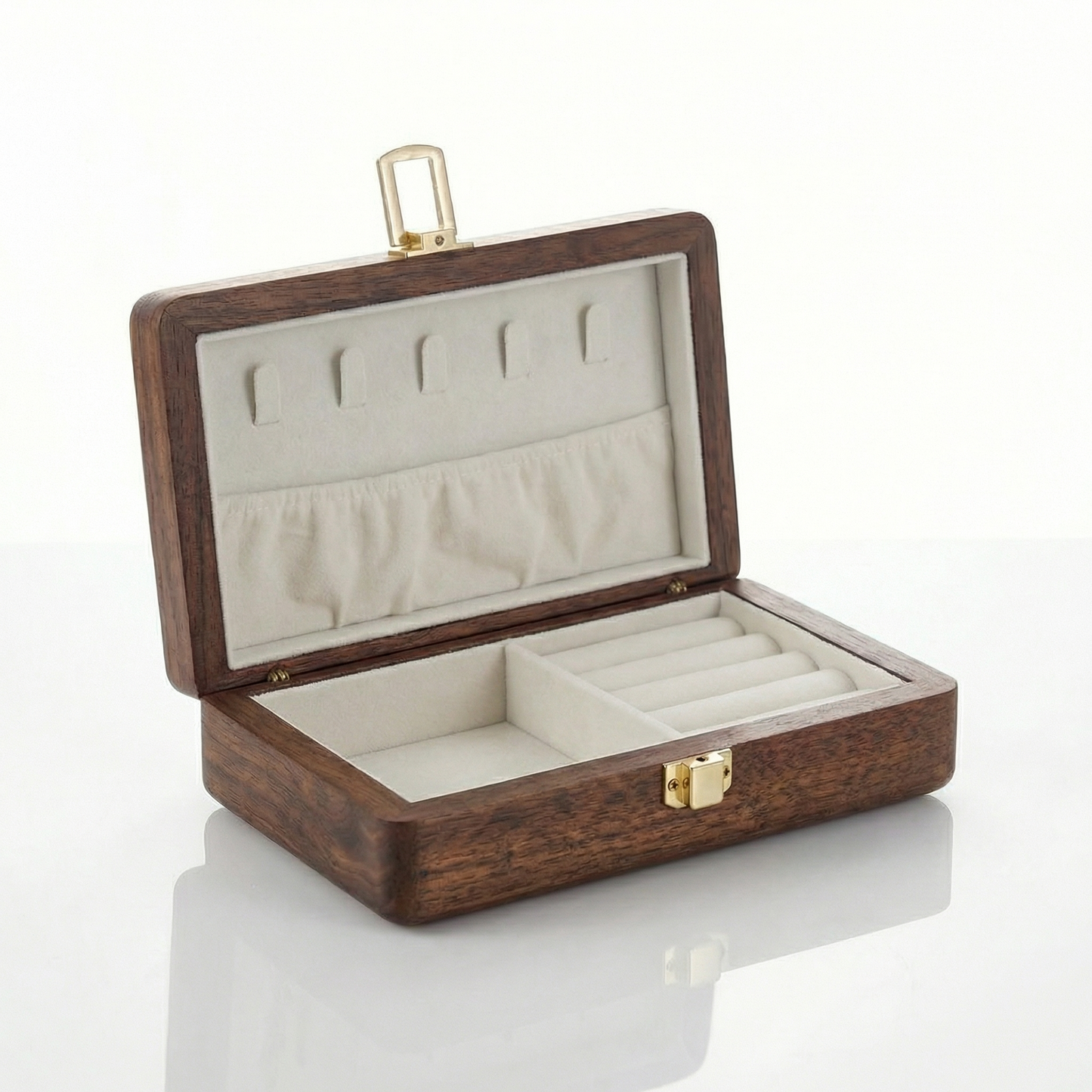 Elegant Jewelry Box for Women with Velvet Lining | Two-Tier Jewelry Organizer for Safe Storage