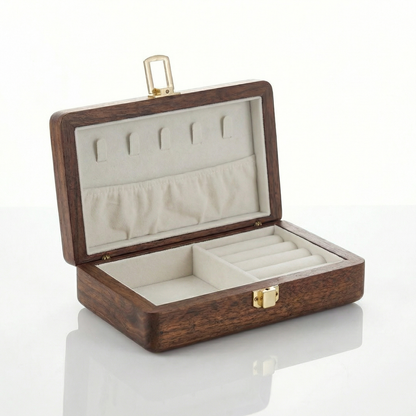 Elegant Jewelry Box for Women with Velvet Lining | Two-Tier Jewelry Organizer for Safe Storage