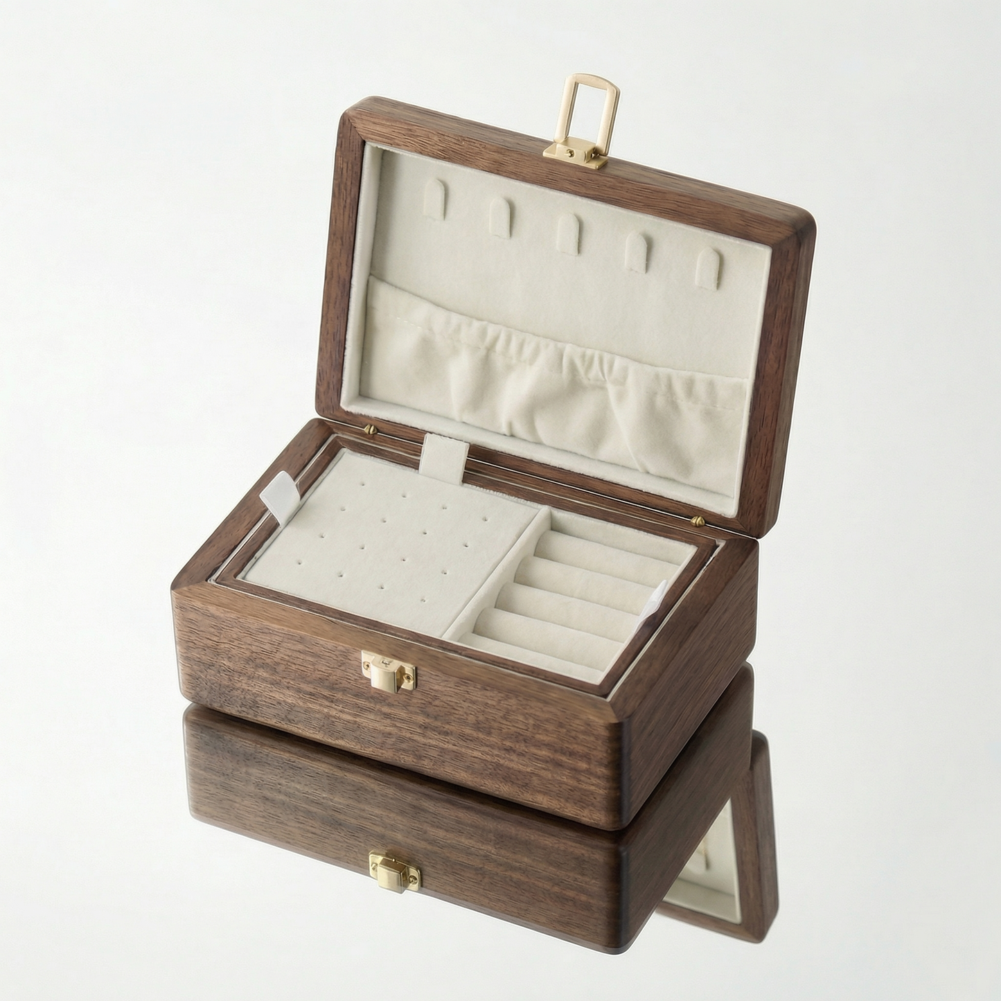 Elegant Jewelry Box for Women with Velvet Lining | Two-Tier Jewelry Organizer for Safe Storage