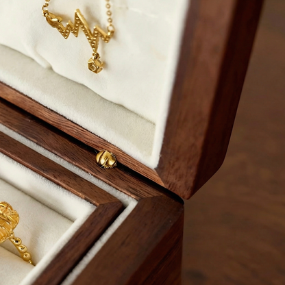 Elegant Jewelry Box for Women with Velvet Lining | Two-Tier Jewelry Organizer for Safe Storage