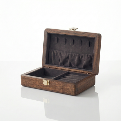 Elegant Jewelry Box for Women with Velvet Lining | Two-Tier Jewelry Organizer for Safe Storage