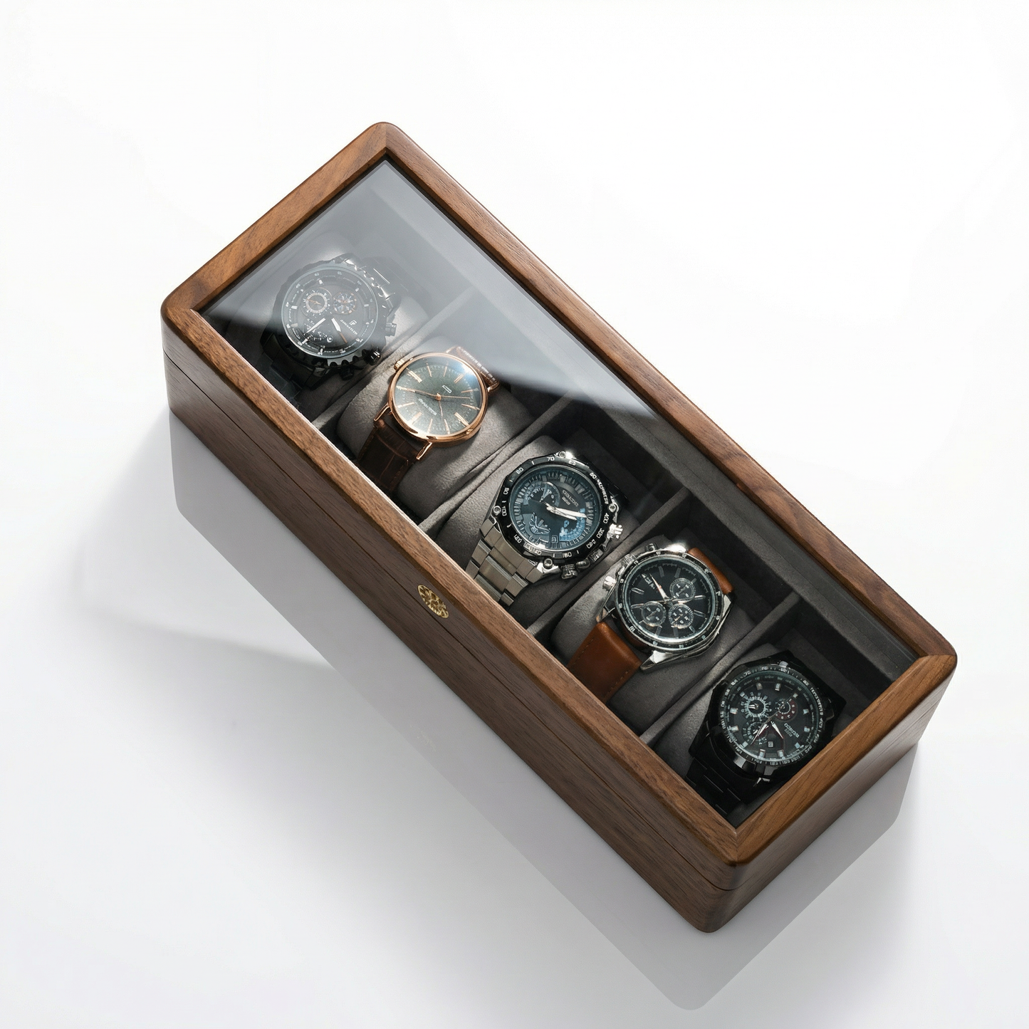 Legacy Collection | Watch Box for Men with Glass Top & Padded Cushions
