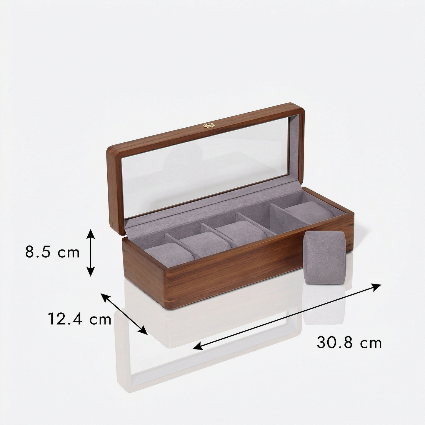 Legacy Collection | Watch Box for Men with Glass Top & Padded Cushions