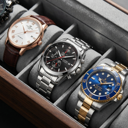Legacy Collection | Watch Box for Men with Glass Top & Padded Cushions