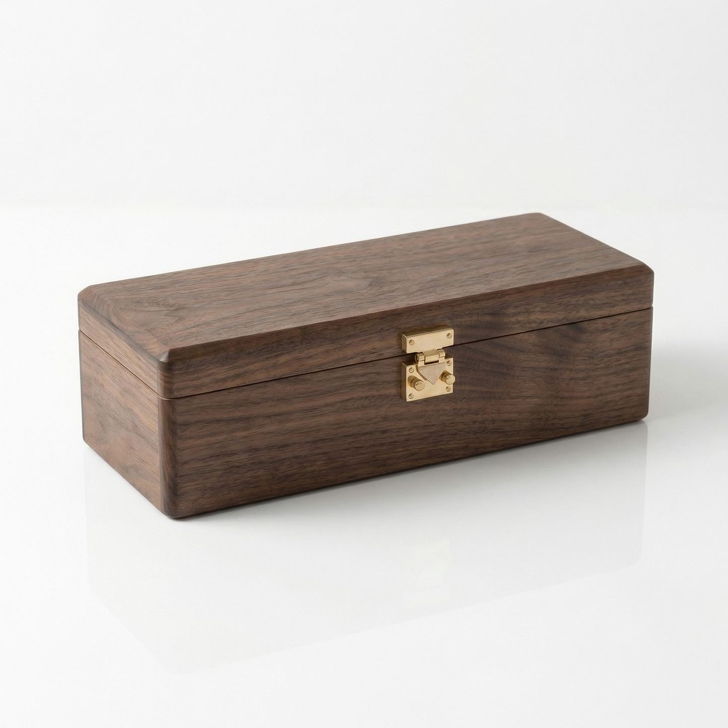 Minimalist Walnut Watch Box for Men with Tempered Glass Lid