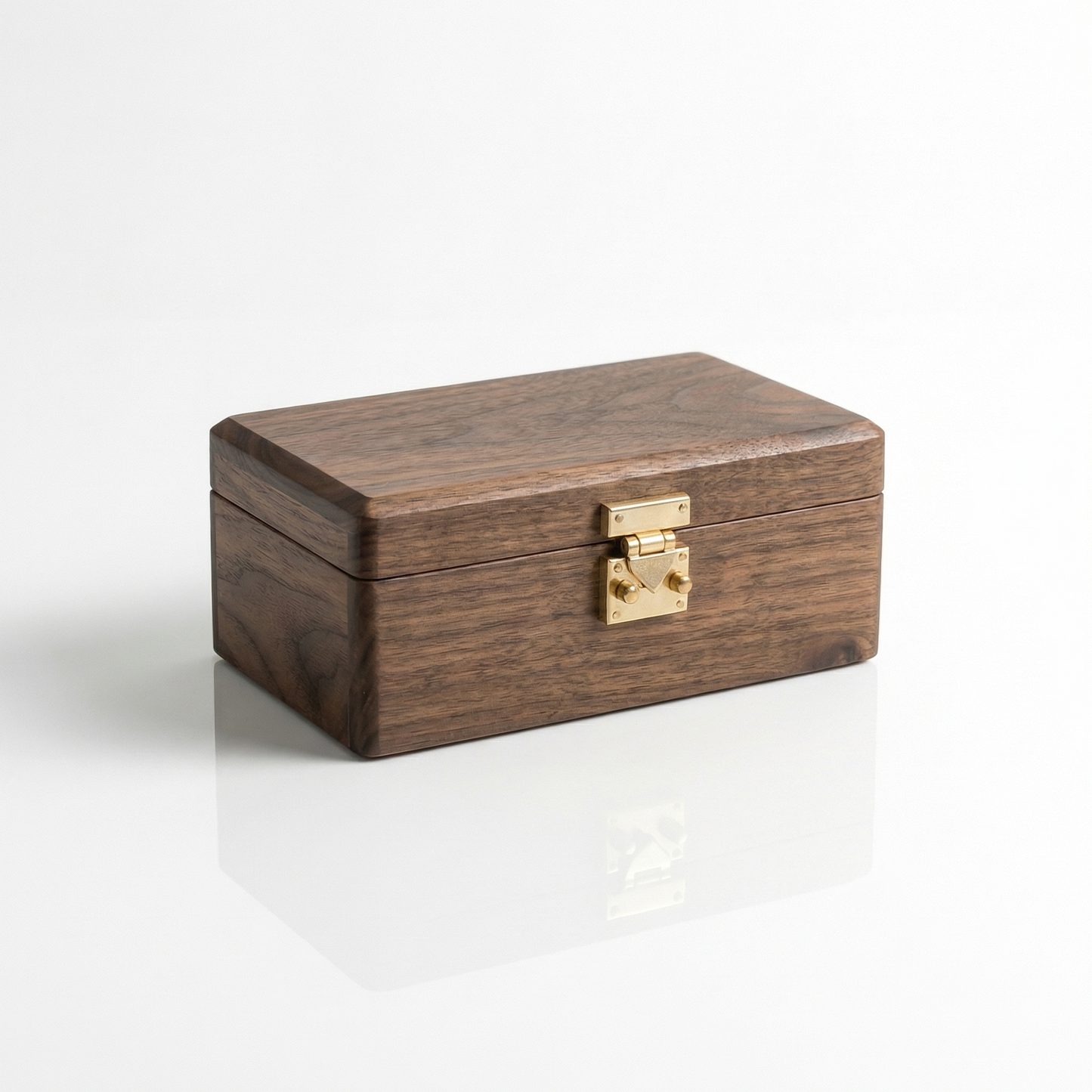 Minimalist Walnut Watch Box for Men with Tempered Glass Lid