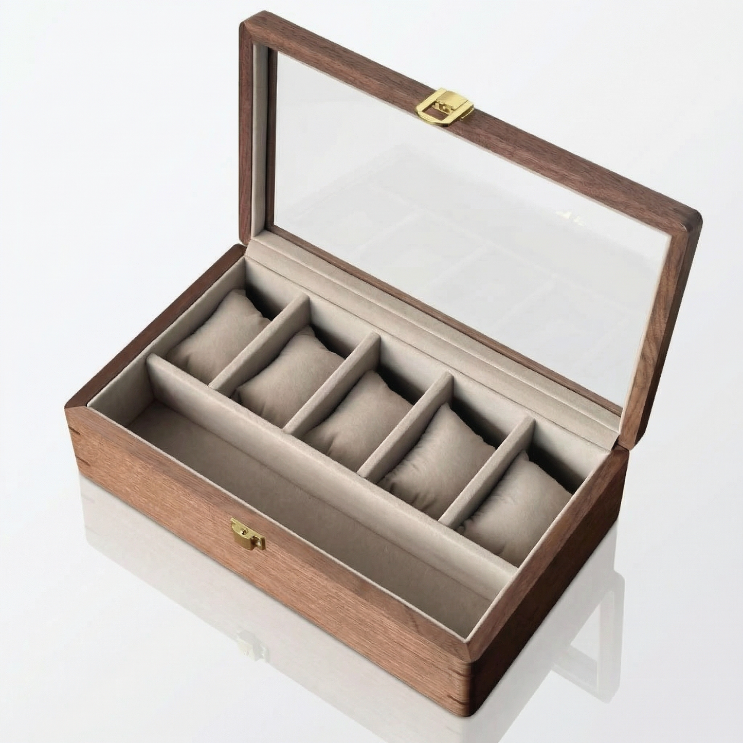 Watch Box for Men with Glass Top & Soft Cushions