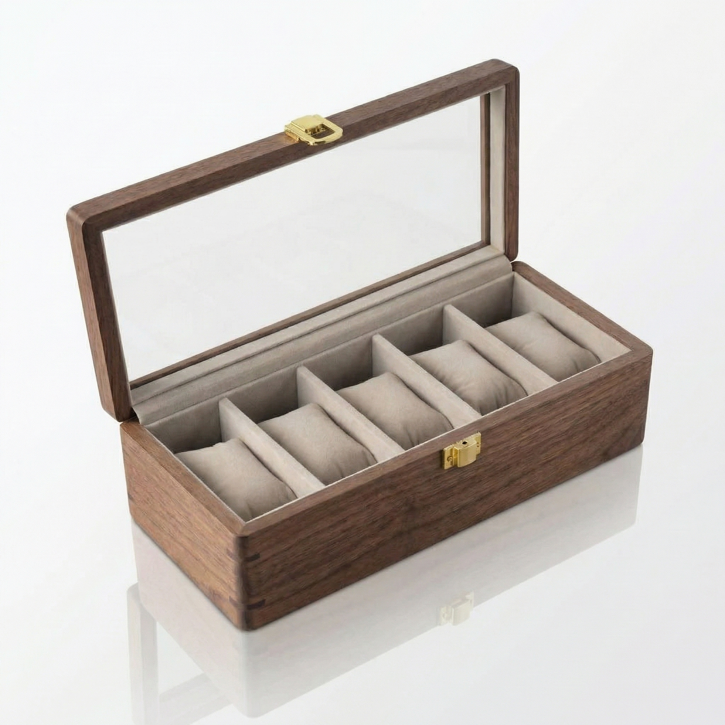 Watch Box for Men with Glass Top & Soft Cushions
