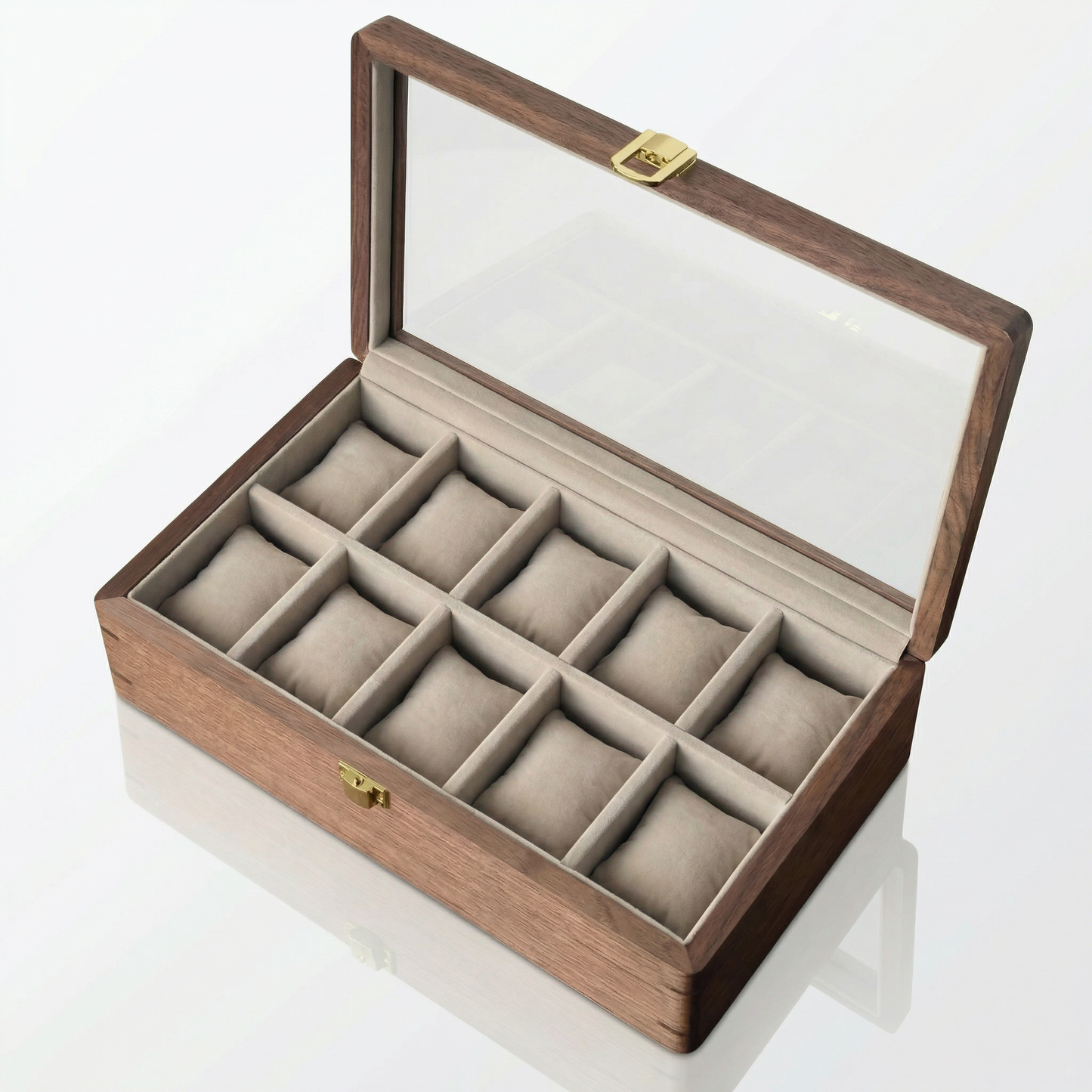 Watch Box for Men with Glass Top & Soft Cushions